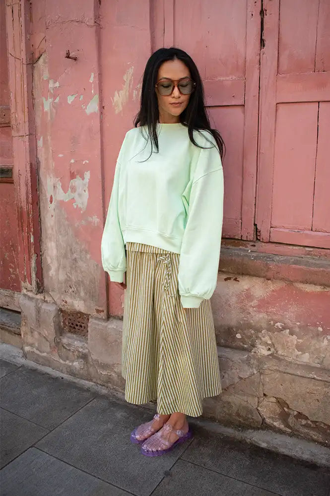 Bellerose Fancy Washed Vegas Green Sweatshirt