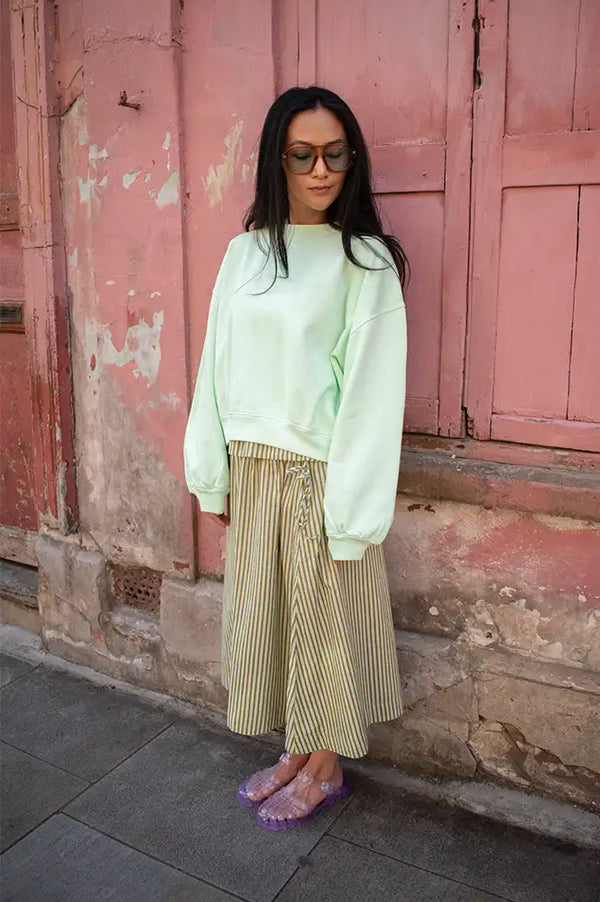 Bellerose Fancy Washed Vegas Green Sweatshirt