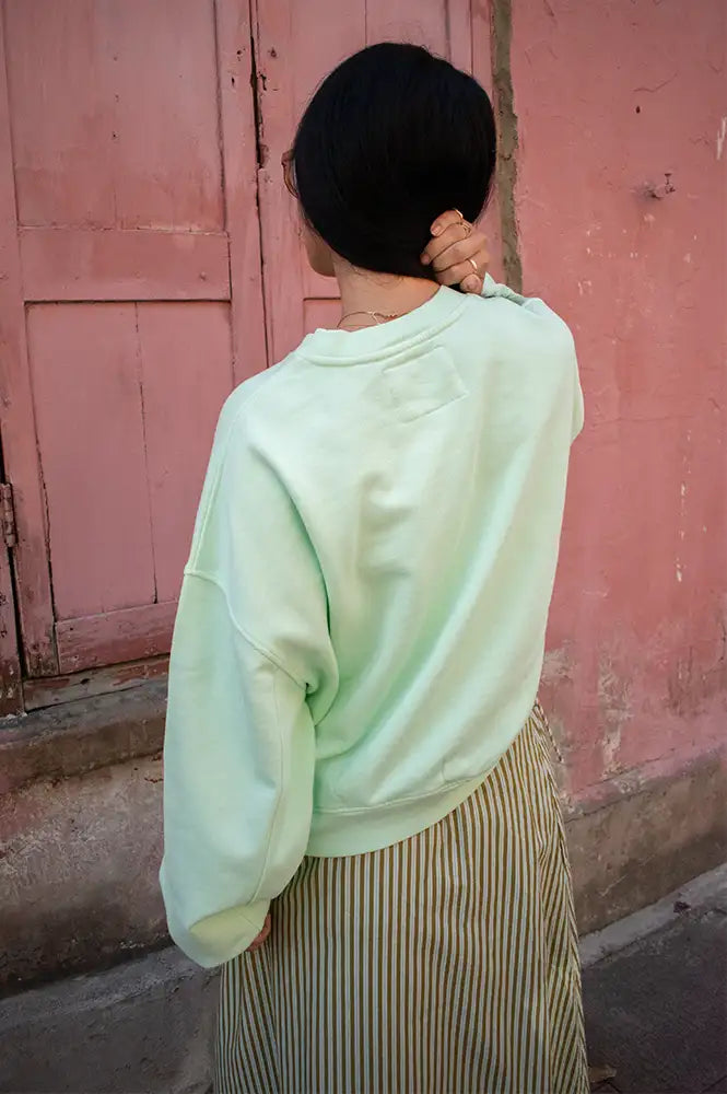 Bellerose Fancy Washed Vegas Green Sweatshirt