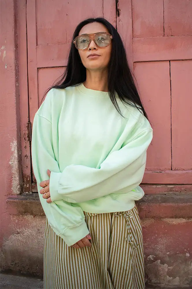 Bellerose Fancy Washed Vegas Green Sweatshirt