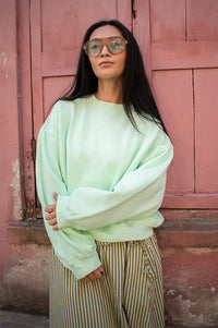 Bellerose Fancy Washed Vegas Green Sweatshirt