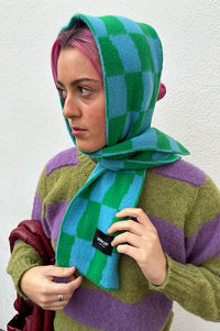Howlin' Green Delight Mini Checkerboard Scarf - The Mercantile London