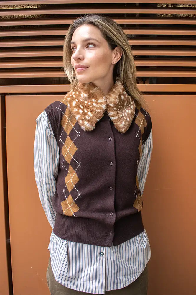 Artlove Aniane Brown Cardigan