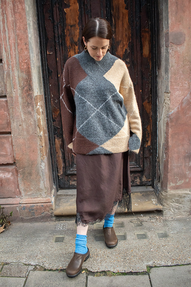 Object Zena Argle Knitted Oversized Jumper - The Mercantile London