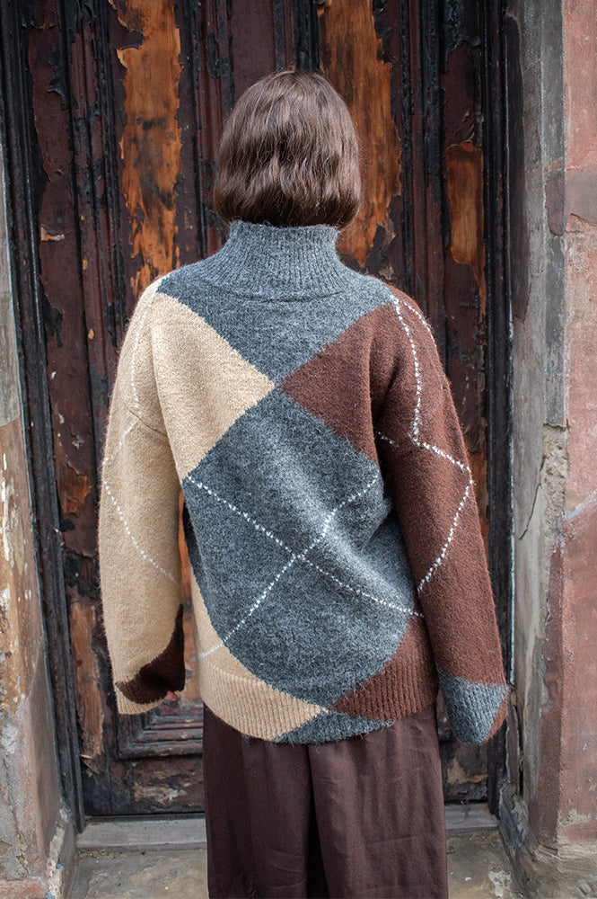 Object Zena Argle Knitted Oversized Jumper - The Mercantile London