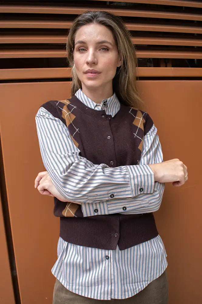 Artlove Aniane Brown Cardigan