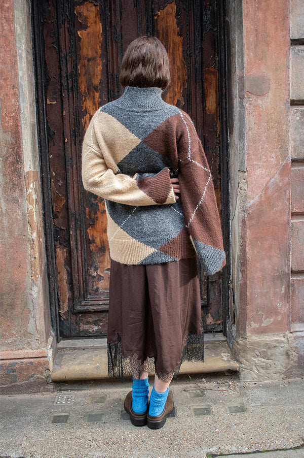 Object Zena Argle Knitted Oversized Jumper - The Mercantile London