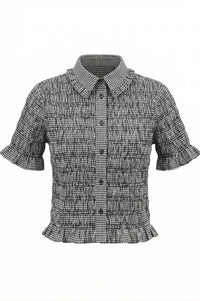 Nooki Astrid Black Check Blouse - The Mercantile London