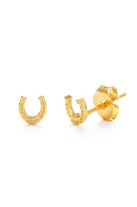 Amano Tiny Horseshoe Stud Earrings - The Mercantile London