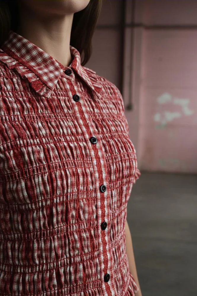 Nooki Astrid Red Check Blouse - The Mercantile London