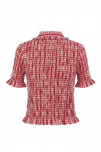 Nooki Astrid Red Check Blouse - The Mercantile London