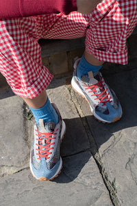 Flower Mountain Asuka Uni Patchwork White Trainers - The Mercantile London