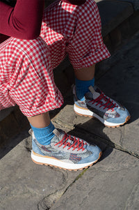 Flower Mountain Asuka Uni Patchwork White Trainers - The Mercantile London