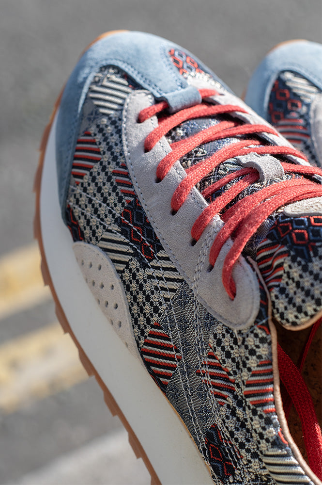 Flower Mountain Asuka Uni Patchwork White Trainers - The Mercantile London