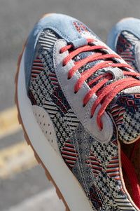 Flower Mountain Asuka Uni Patchwork White Trainers - The Mercantile London