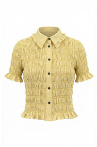 Nooki Astrid Yellow Check Blouse - The Mercantile London