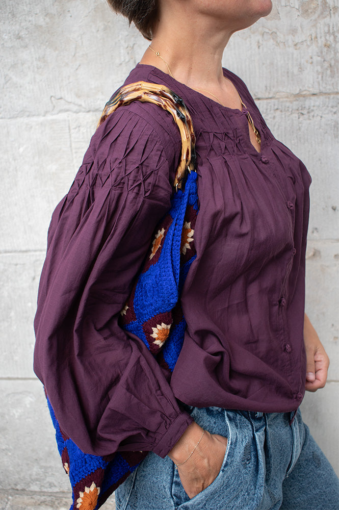 Yerse Sabannah Aubergine Blouse - The Mercantile London
