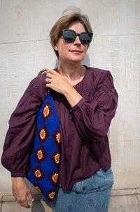 Yerse Sabannah Aubergine Blouse - The Mercantile London