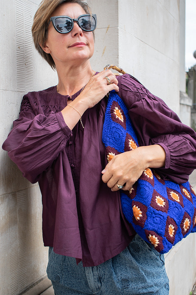 Yerse Sabannah Aubergine Blouse - The Mercantile London