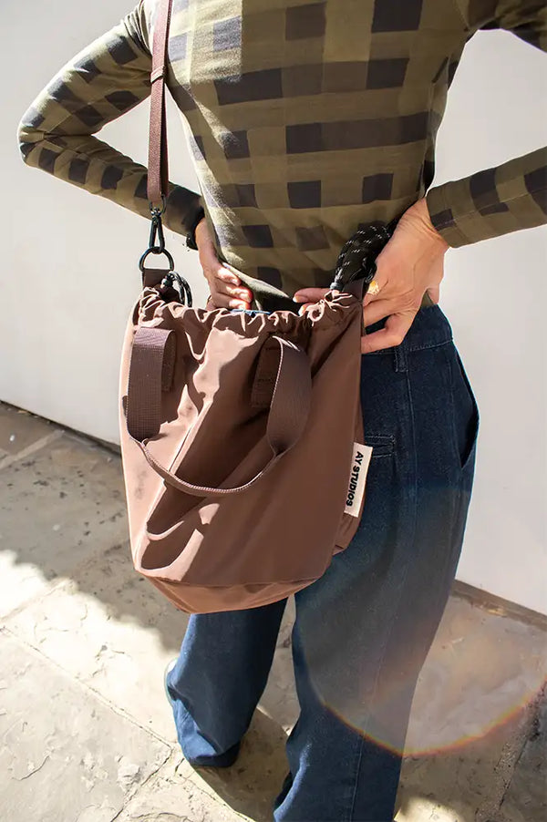 AY Studios Dark Brown Hand Bag