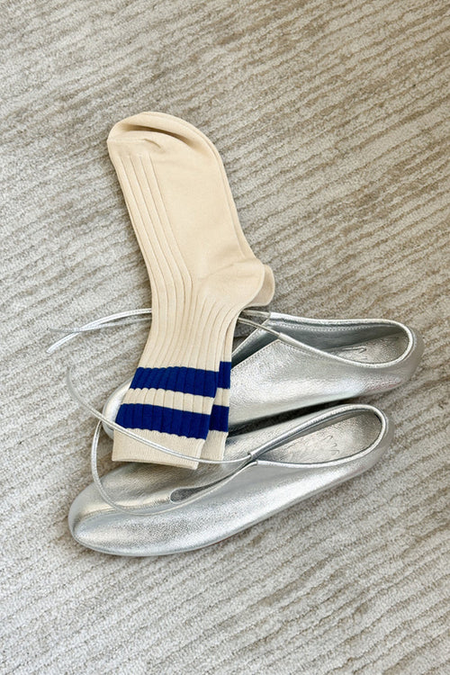 Le Bon Shoppe Her Varsity Azure Socks - The Mercantile London