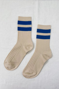 Le Bon Shoppe Her Varsity Azure Socks - The Mercantile London