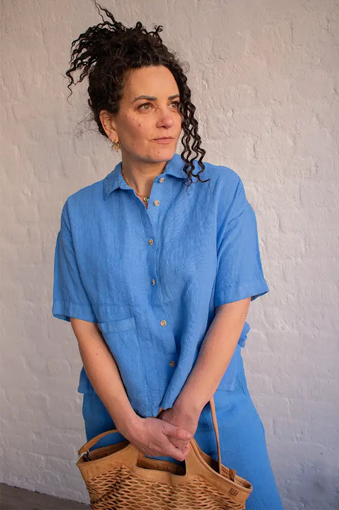 Indi & Cold Azul Linen Shirt - The Mercantile London