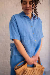Indi & Cold Azul Linen Shirt - The Mercantile London