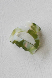 Eco Pouch Hair Claw Clip: Olive Mix - The Mercantile London