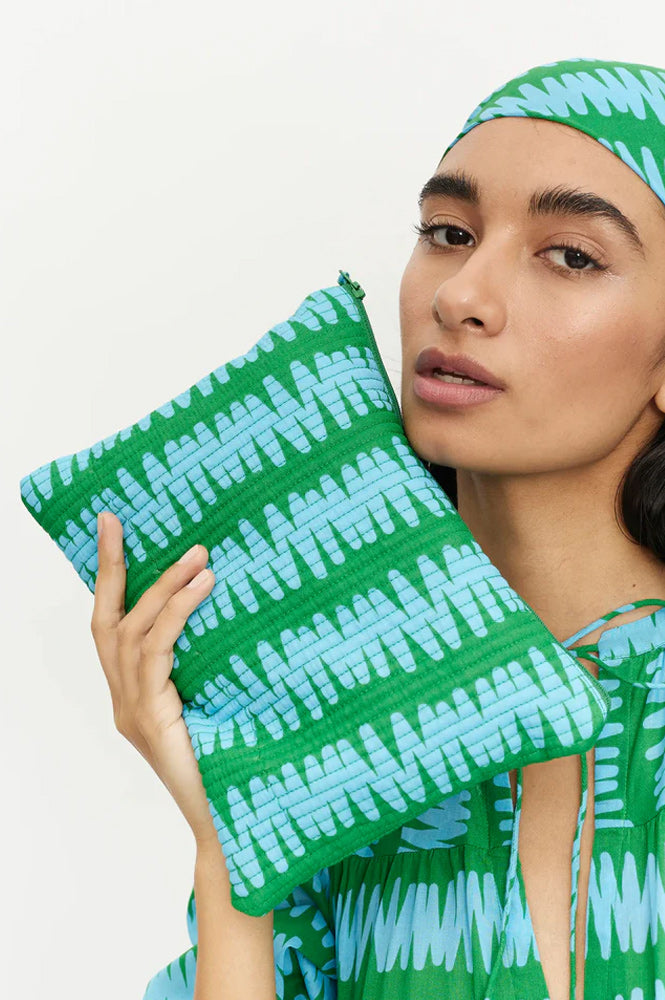 Compania Fantastica Summer Vibes Green / Blue Pouch Bag - The Mercantile London