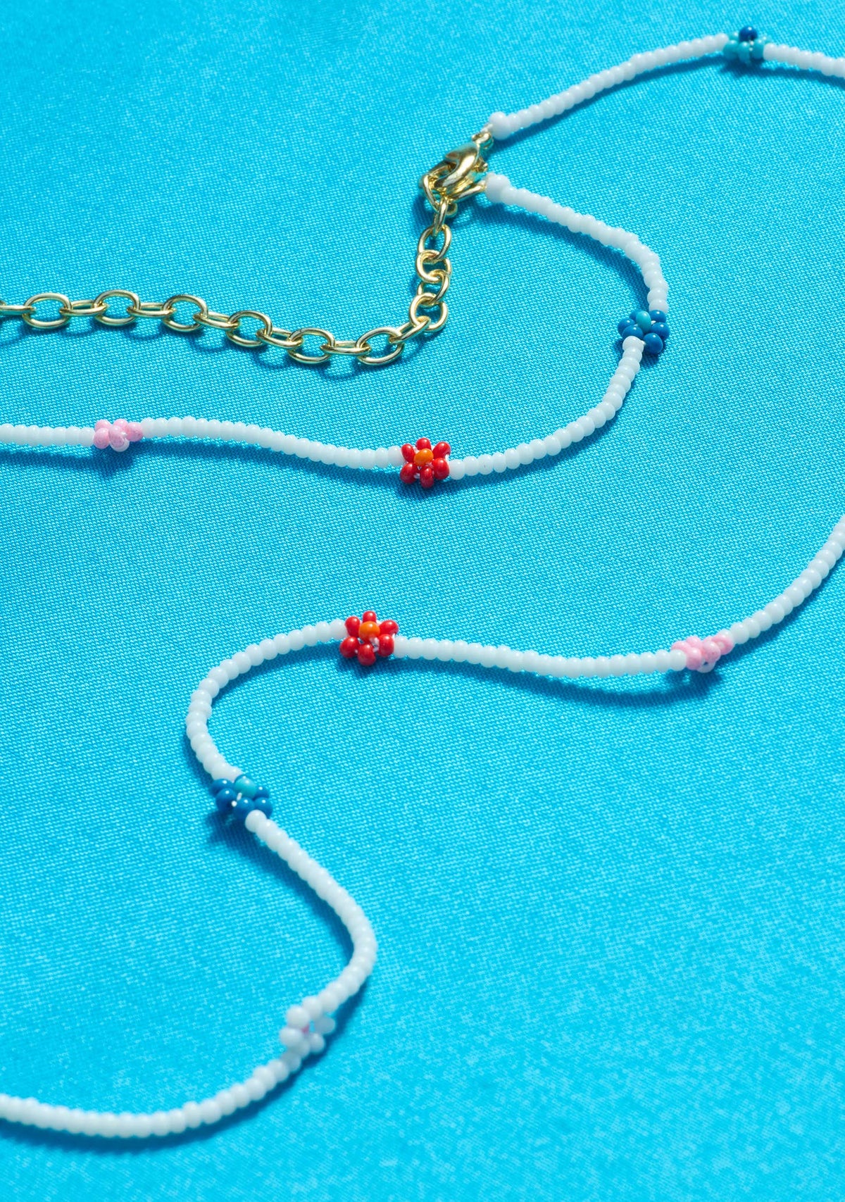 Flower Seed Bead Necklace