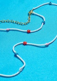 Flower Seed Bead Necklace
