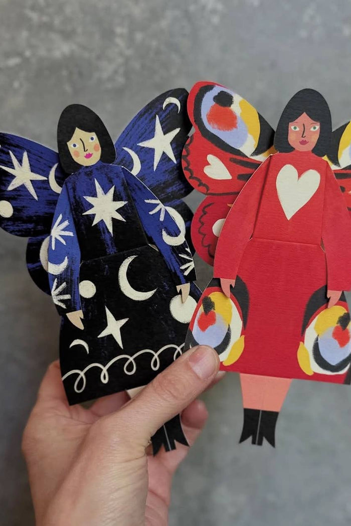 Kitty Kenda Butterfly Woman Cosmic Greeting Card