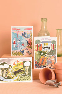Printer Johnson Portobello Beach Greetings Card