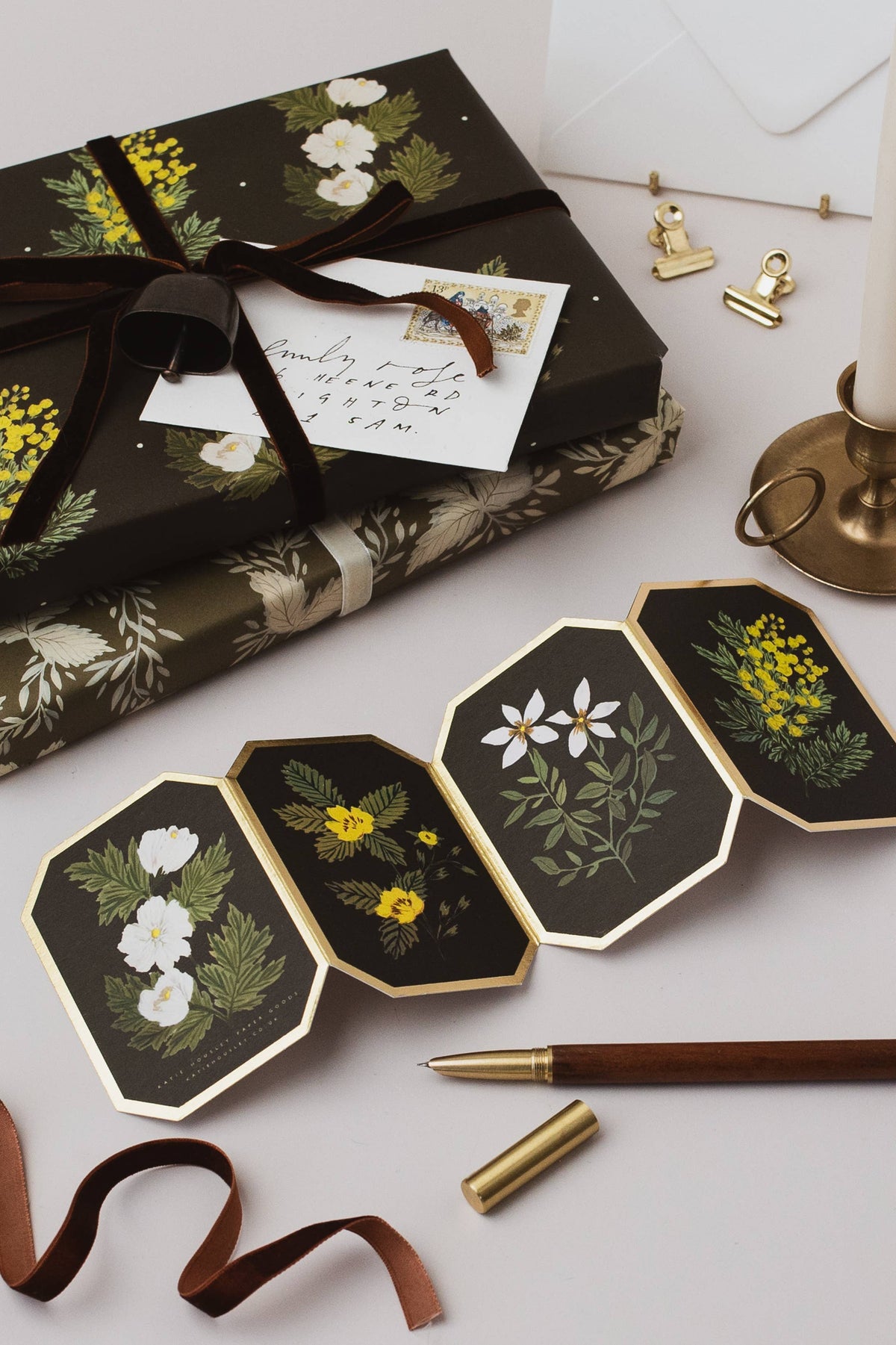 Katie Housley Botanical Concertina Card - The Mercantile London