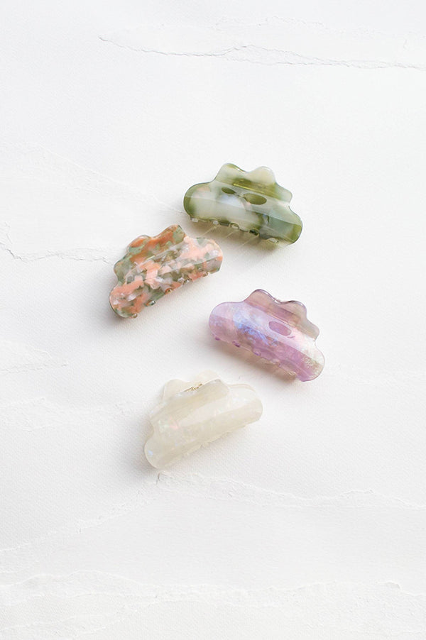 Tiepology Eco Cloud Blush Sage Claw Clip