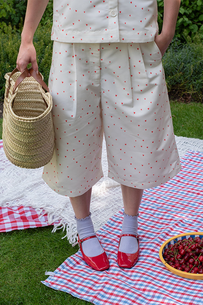 Stella Nova Heart Printed Shorts - The Mercantile London