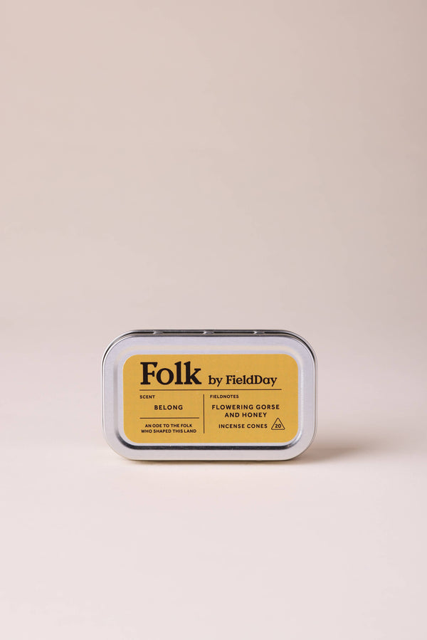 SS25 FieldDay Belong Folk Incense Cones Tin - The Mercantile London