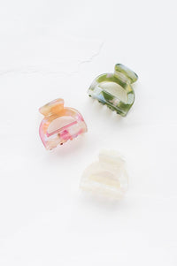 Tiepology Eco Pouch Ivory Pearl Claw Clip