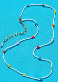 Flower Seed Bead Necklace
