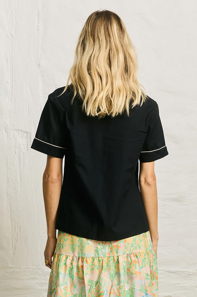 Helmstedt Fiona Embroidered Black Shirt - The Mercantile London