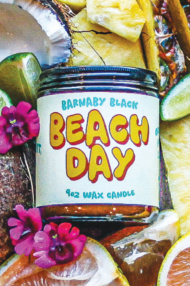 Barnaby Black Beach Day Candle