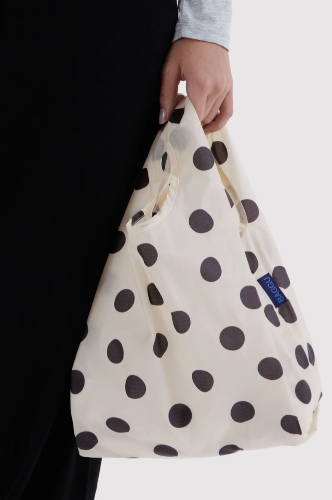 Baggu Baby Cream & Black Polka Dot Reusable Bag