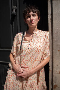 Habiba New Dawn Berry Floral Babydoll Dress