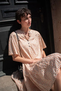 Habiba New Dawn Berry Floral Babydoll Dress