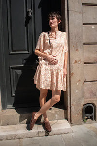 Habiba New Dawn Berry Floral Babydoll Dress