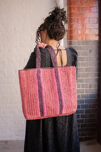 Yerse Red Raffia Bag - The Mercantile London
