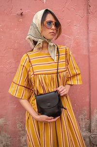 Kate Sheridan Mini Black Ribbon Bag