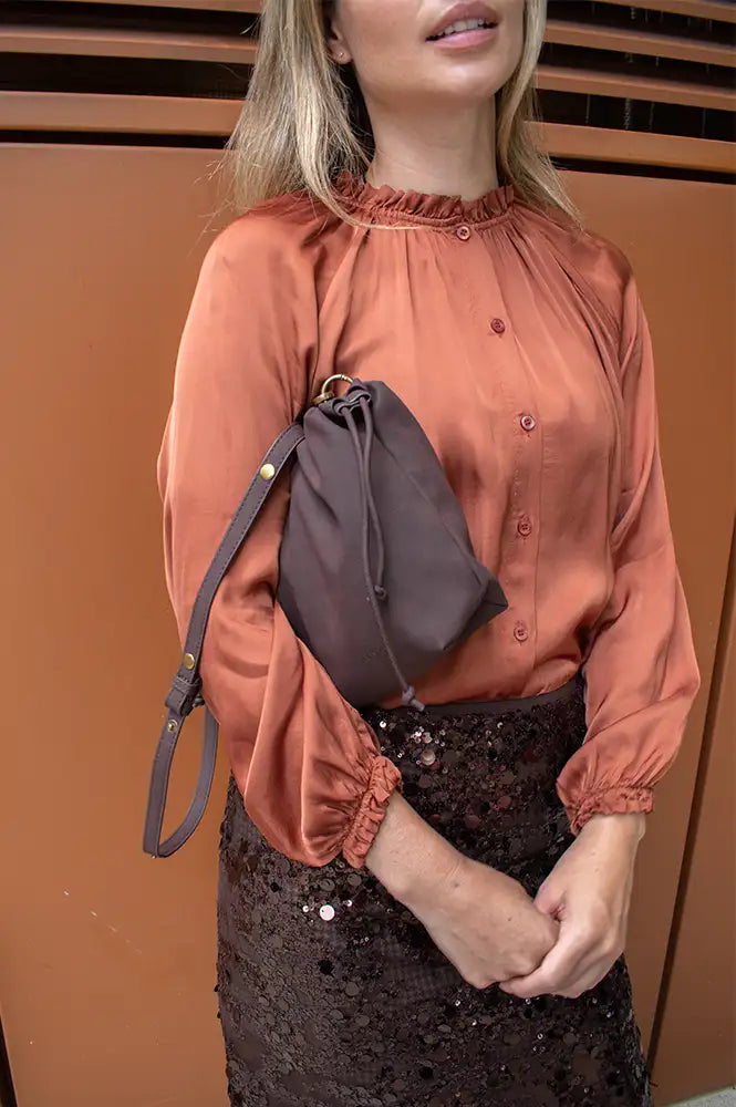 AY Studios Dark Brown Hand Bag