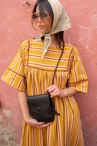 Kate Sheridan Mini Black Ribbon Bag